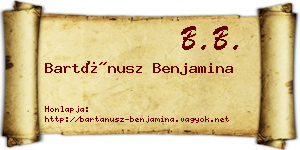 Bartánusz Benjamina névjegykártya